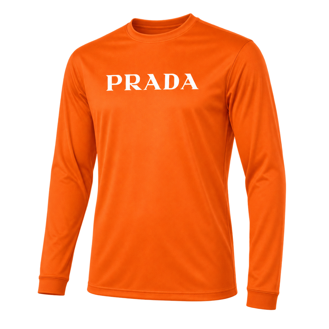 Men's Prada Polyester Long Sleeve T-Shirt - Safety Orange - Image 4