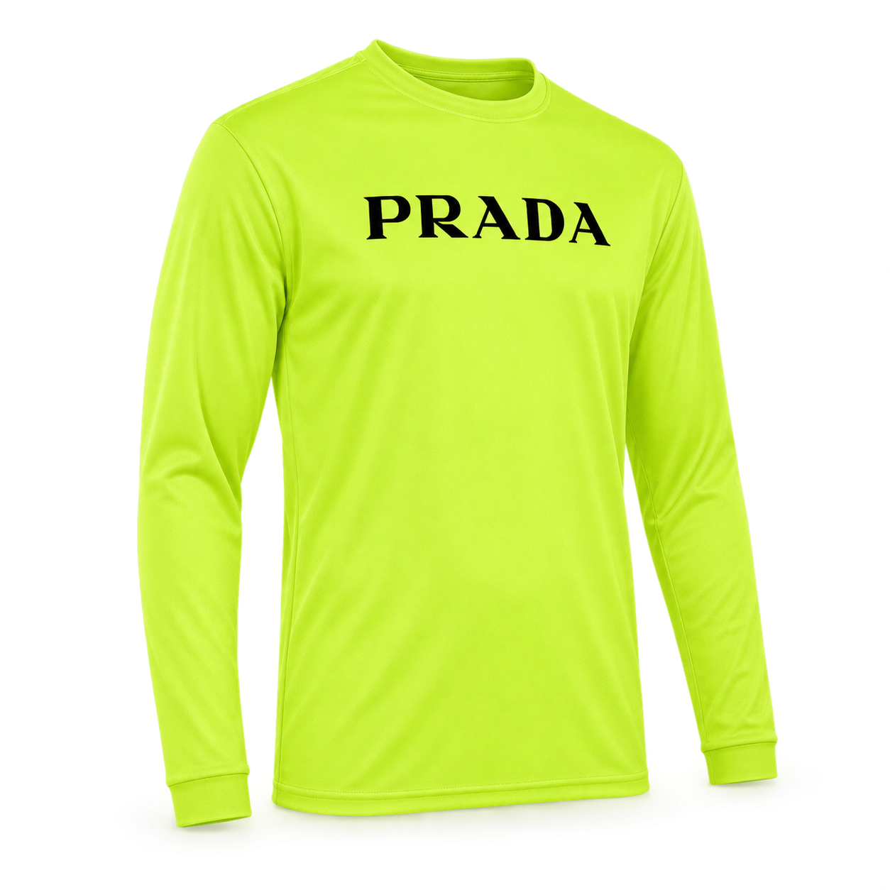 Men's Prada Polyester Long Sleeve T-Shirt - Safety Yellow - Image 4