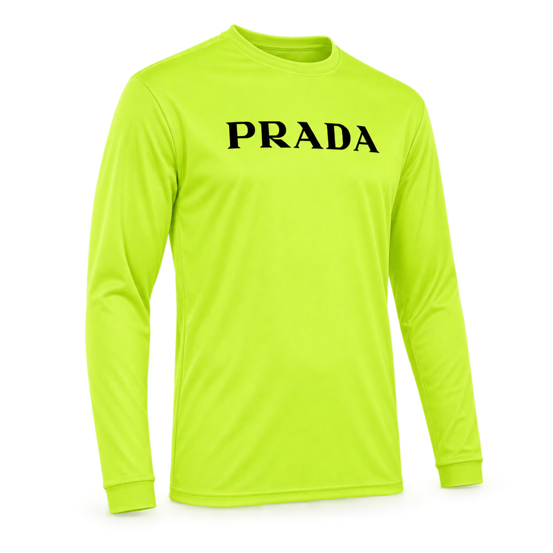 Men's Prada Polyester Long Sleeve T-Shirt - Safety Yellow - Image 4