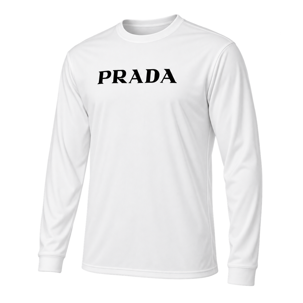 Men's Prada Polyester Long Sleeve T-Shirt - White - Image 4