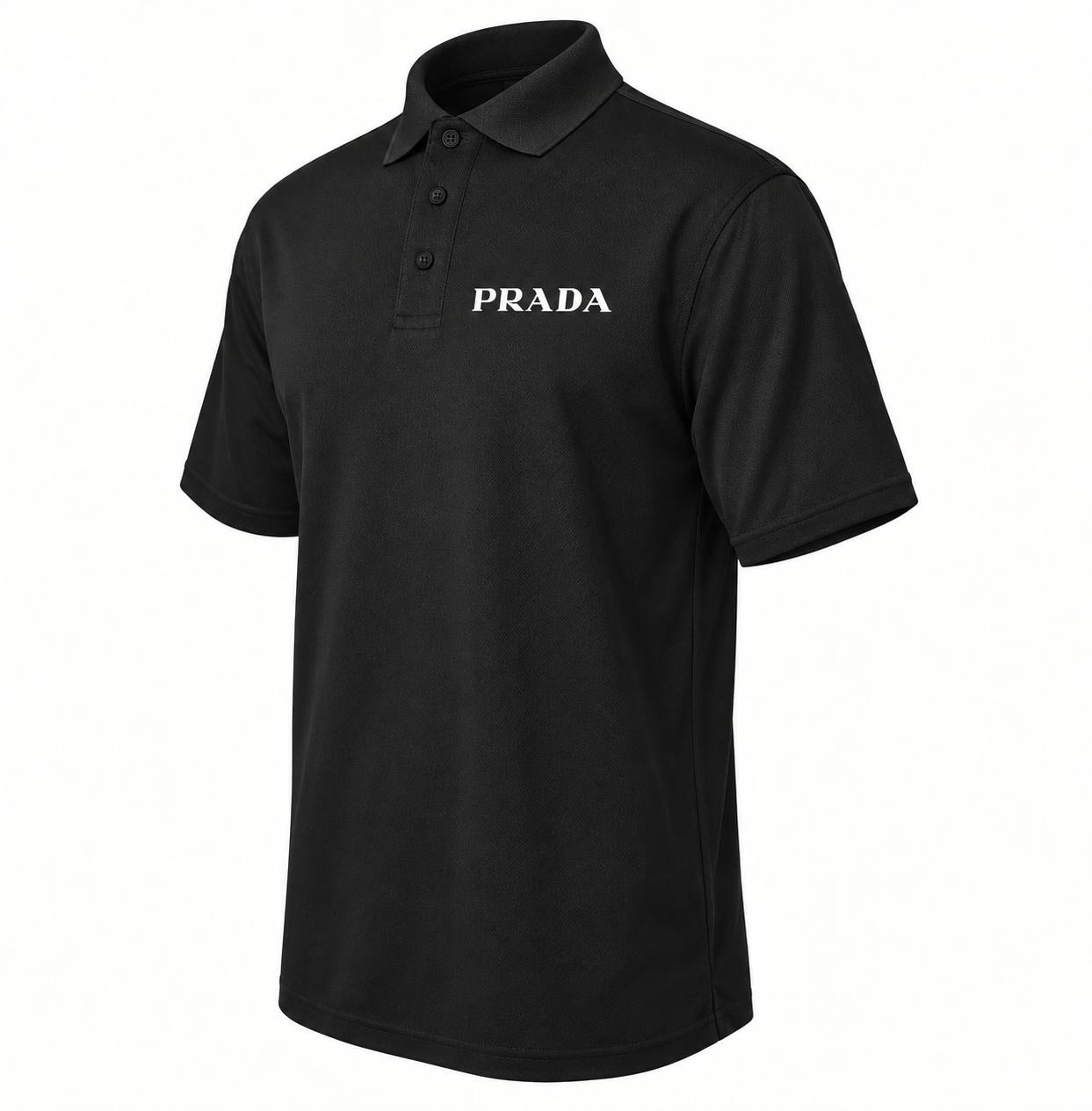 Men's Prada Polyester Polo | Color: Black | Image 4