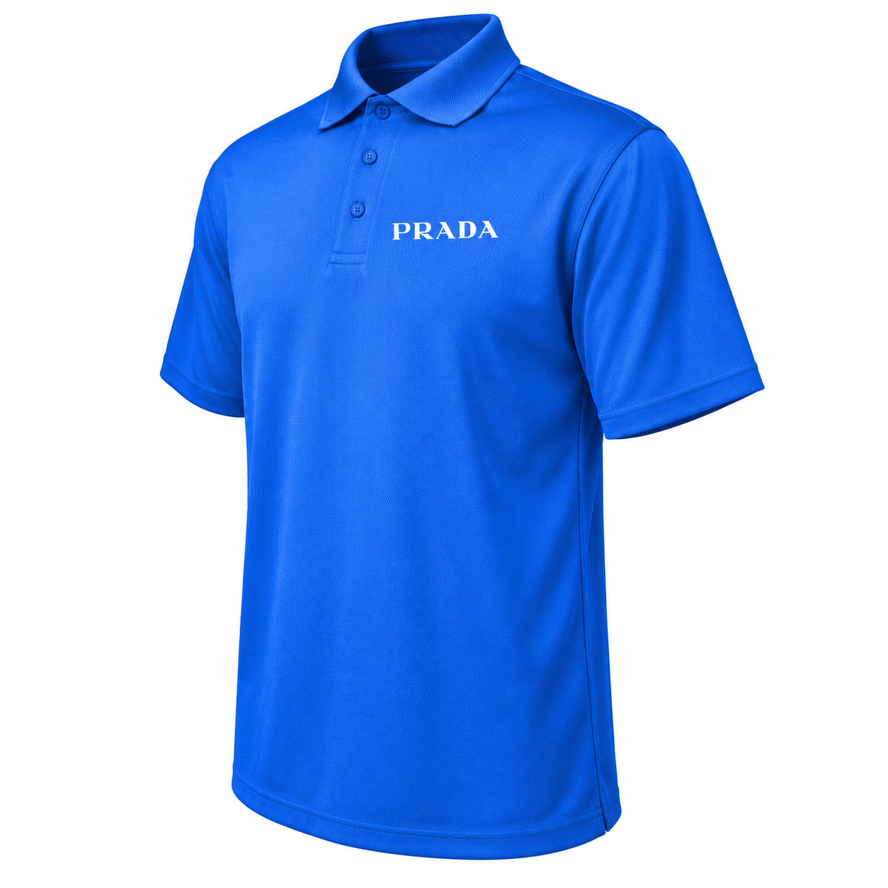 Men's Prada Polyester Polo | Color: Blue | Image 4