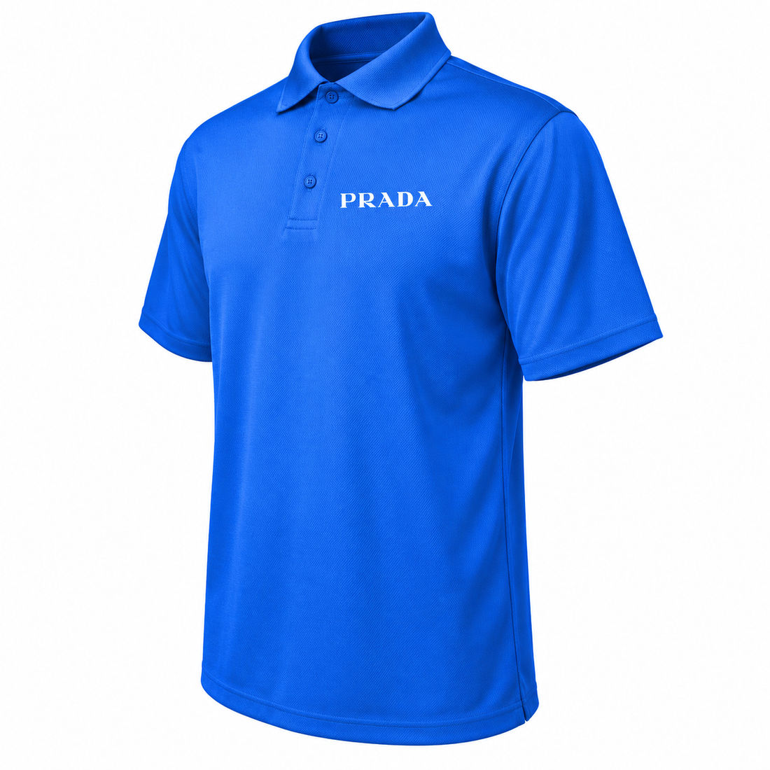 Men's Prada Polyester Polo | Color: Blue | Image 4