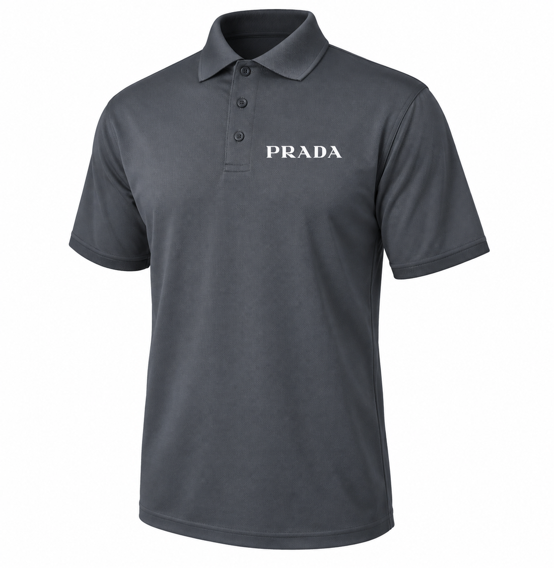 Men's Prada Polyester Polo | Color: Charcoal | Image 1