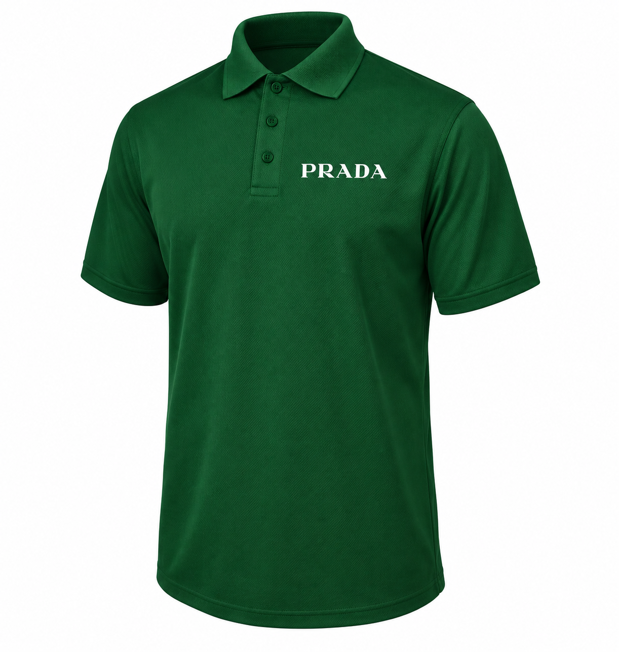 Men's Prada Polyester Polo | Color: Green | Image 1