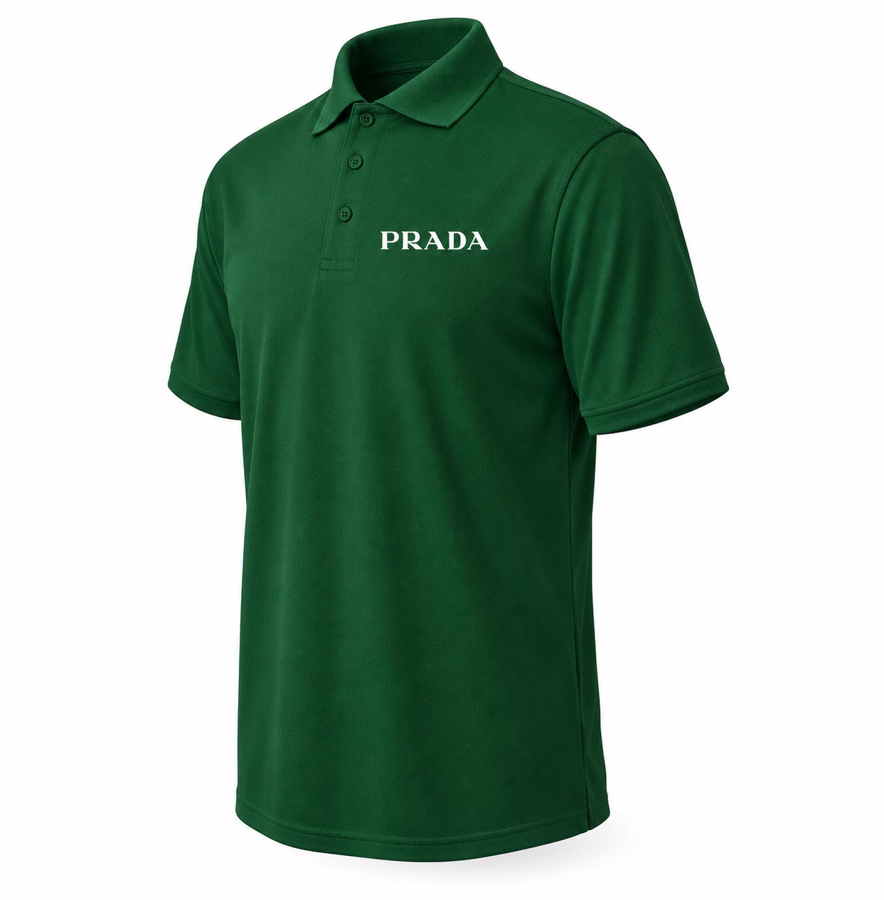 Men's Prada Polyester Polo | Color: Green | Image 4