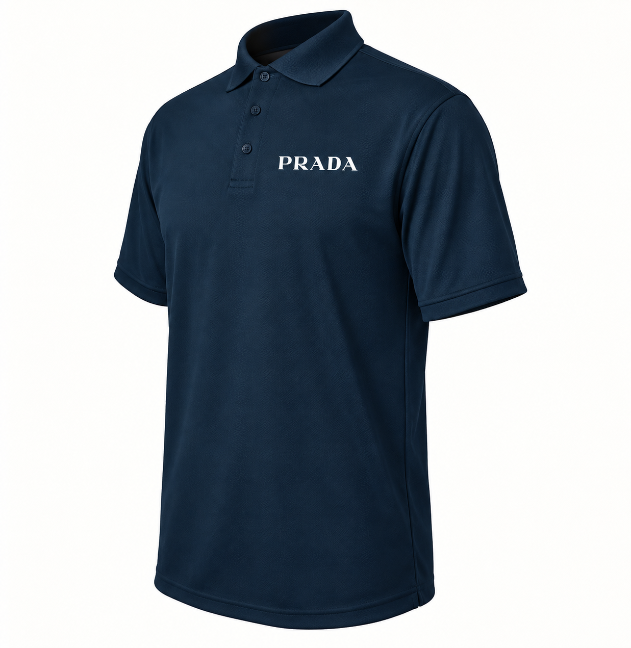 Men's Prada Polyester Polo | Color: Navy | Image 4