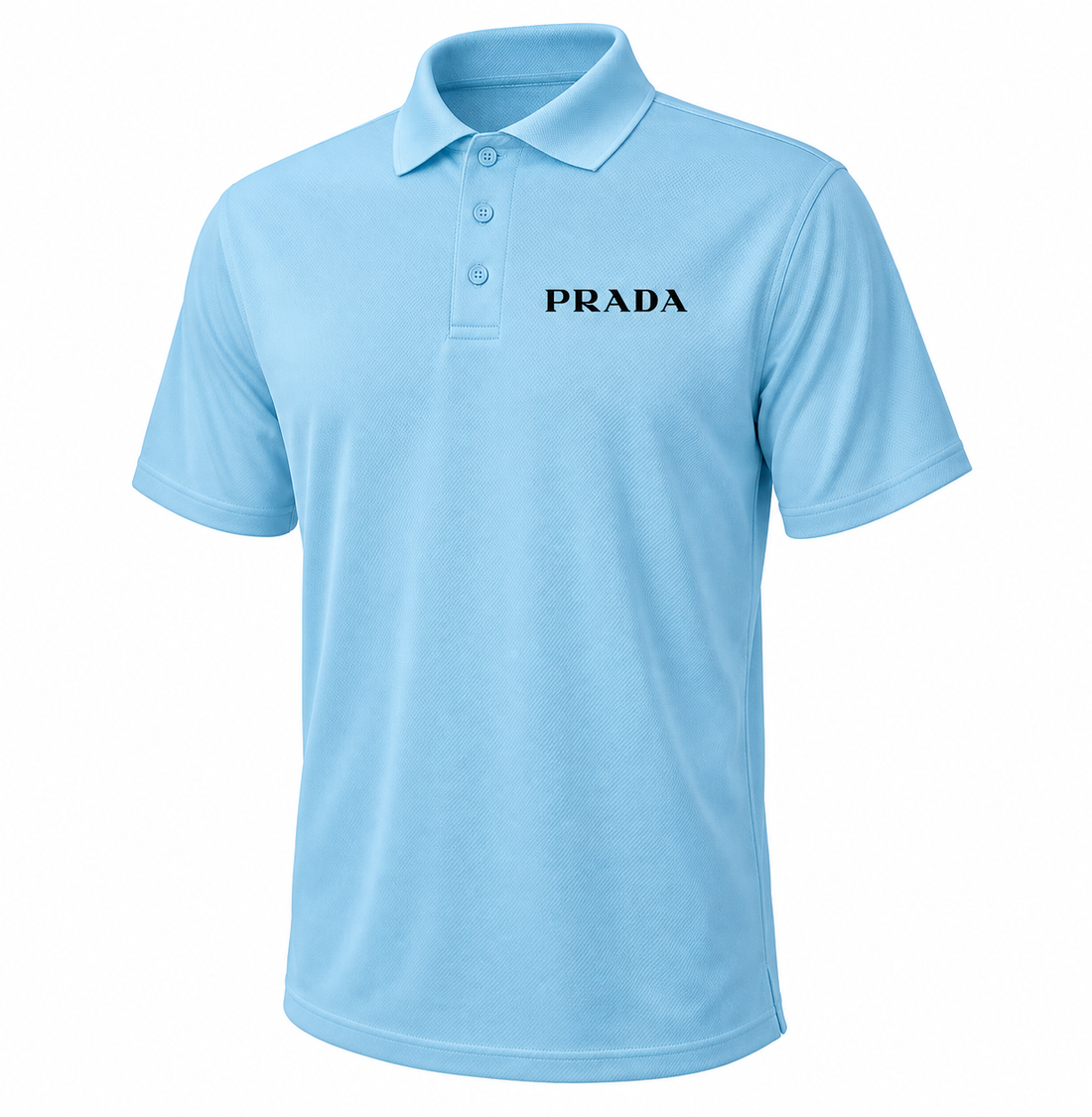 Men's Prada Polyester Polo | Color: Sky Blue | Image 1