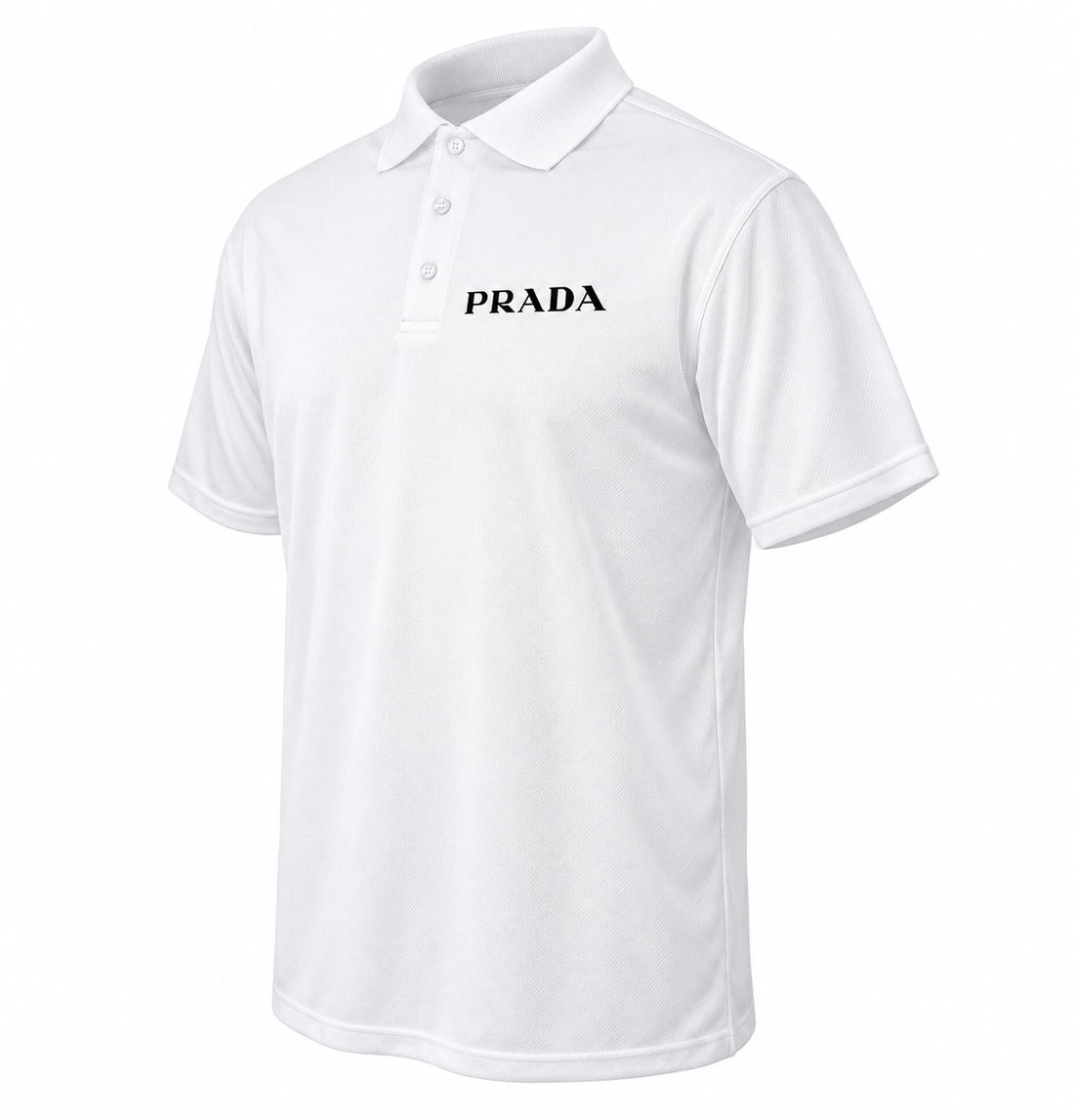 Men's Prada Polyester Polo | Color: White | Image 4