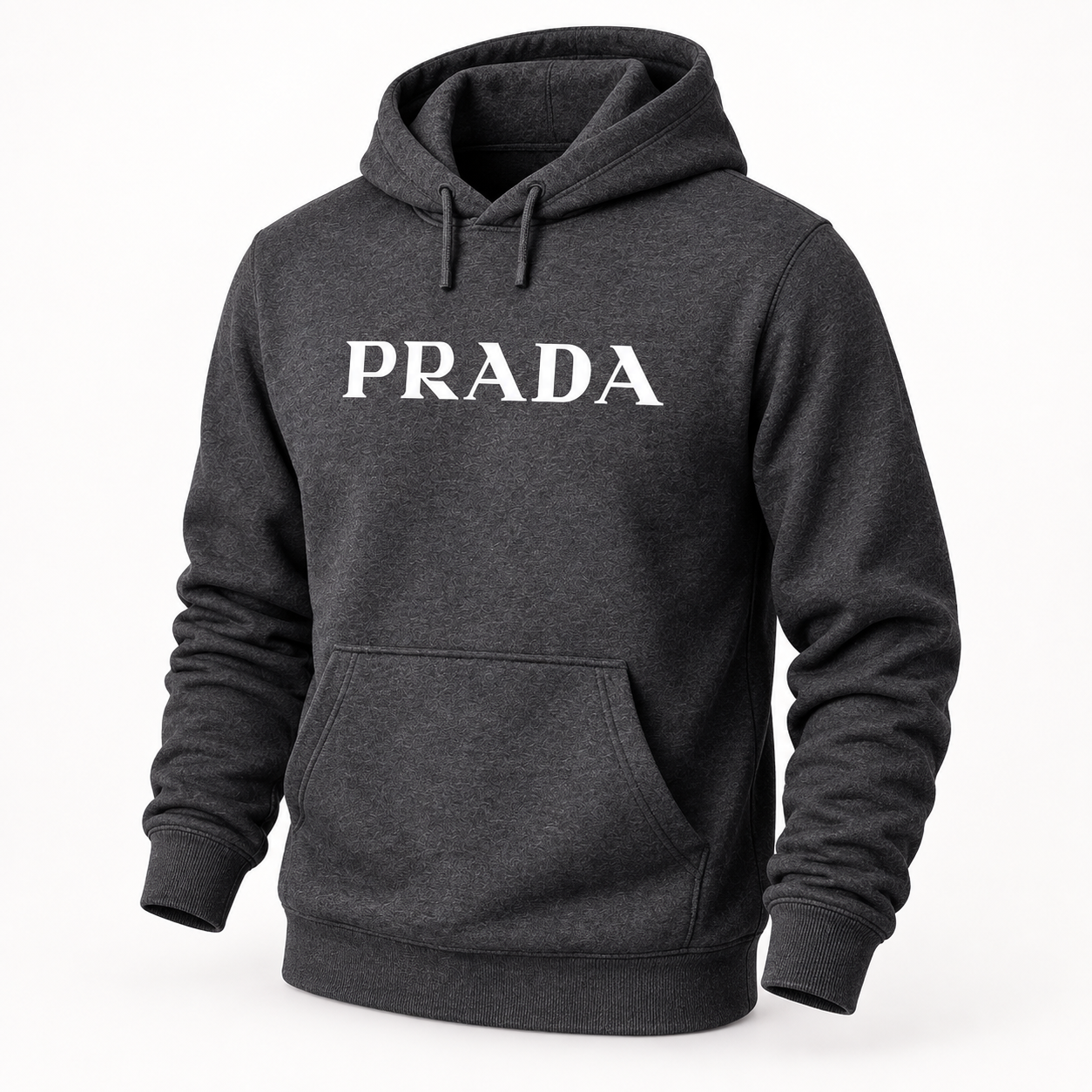 Men's Prada Pullover Hoodie - Dark Heather - Image 4
