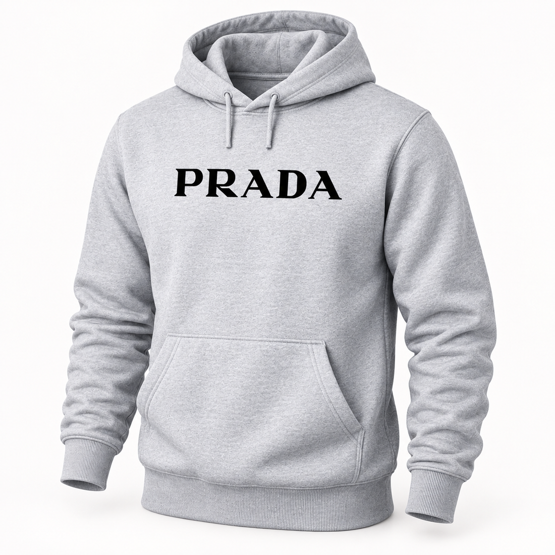 Men's Prada Pullover Hoodie - Grey - Image 4