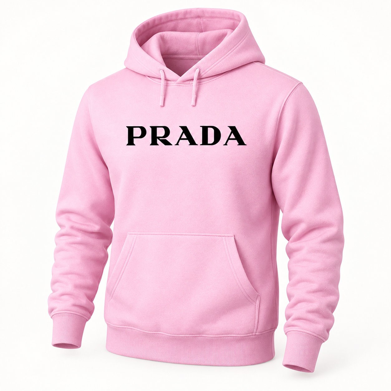Men's Prada Pullover Hoodie - Light Pink - Image 4