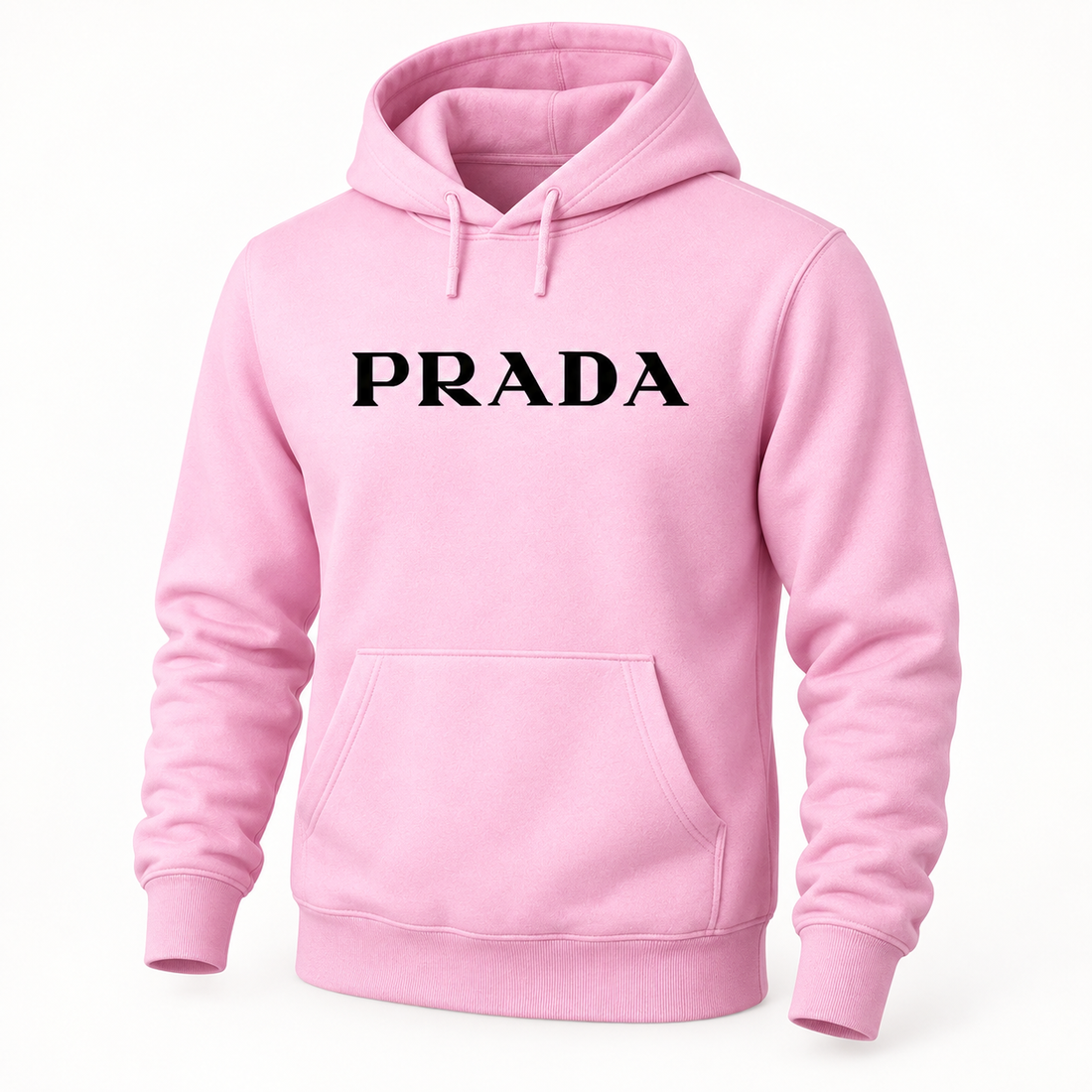 Men's Prada Pullover Hoodie - Light Pink - Image 4