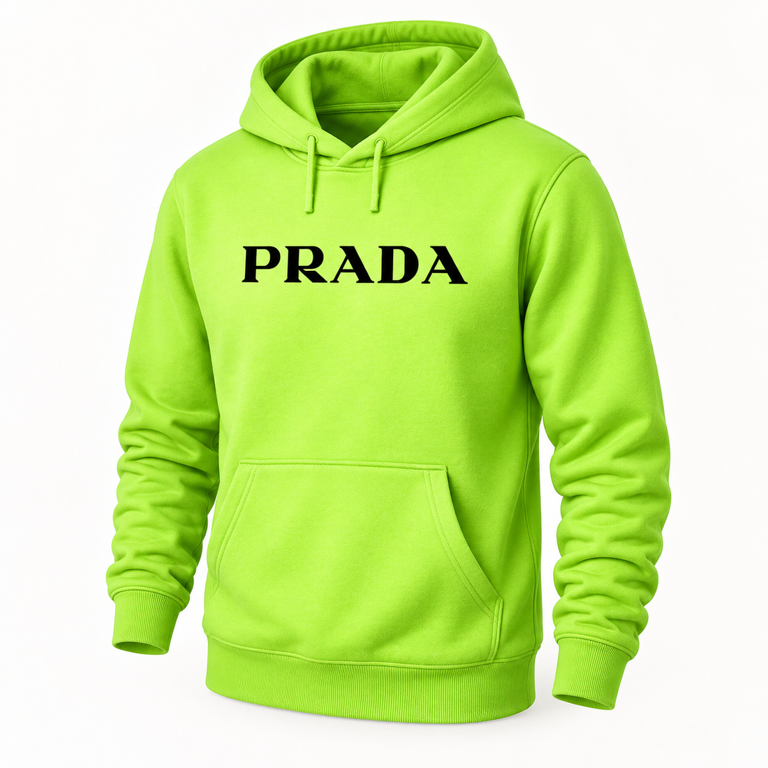 Men's Prada Pullover Hoodie - Lime Green - Image 4