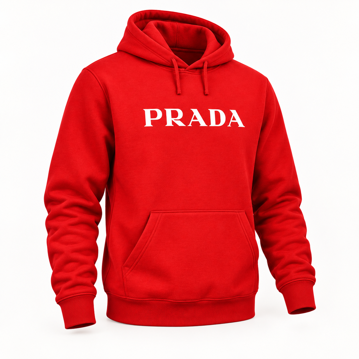 Men's Prada Pullover Hoodie - Red - Image 4