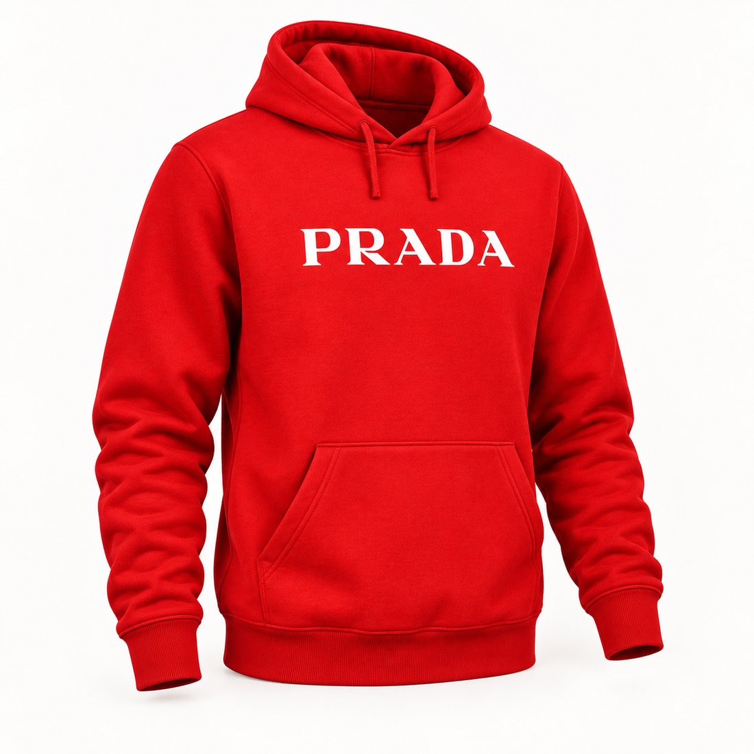 Men's Prada Pullover Hoodie - Red - Image 4