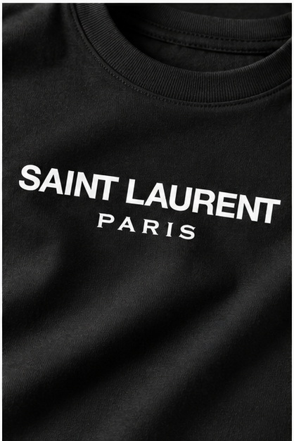 Men's Saint Laurent Cotton T-Shirt | Color: Black | Image 5