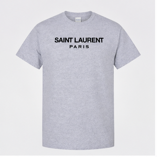 Men's Saint Laurent Cotton T-Shirt | Color: Grey | Image 1