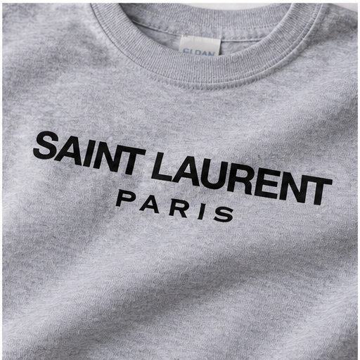 Men's Saint Laurent Cotton T-Shirt | Color: Grey | Image 5