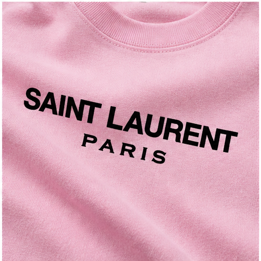 Men's Saint Laurent Cotton T-Shirt | Color: Pink | Image 5