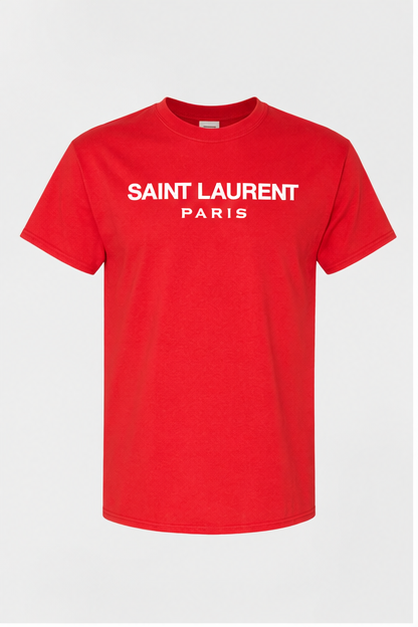 Men's Saint Laurent Cotton T-Shirt | Color: Red | Image 1