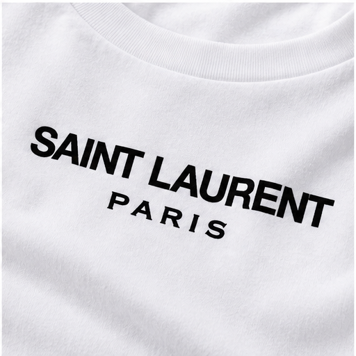 Men's Saint Laurent Cotton T-Shirt | Color: White | Image 5