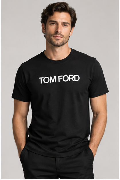 Men's Tom Ford Cotton T-Shirt | Color: Black | Image 2