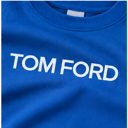 Men's Tom Ford Cotton T-Shirt | Color: Blue | Image 5