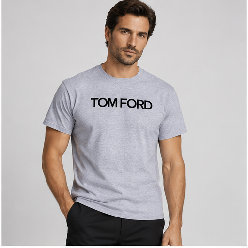 Men's Tom Ford Cotton T-Shirt | Color: Grey | Image 2