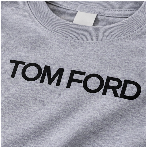 Men's Tom Ford Cotton T-Shirt | Color: Grey | Image 5