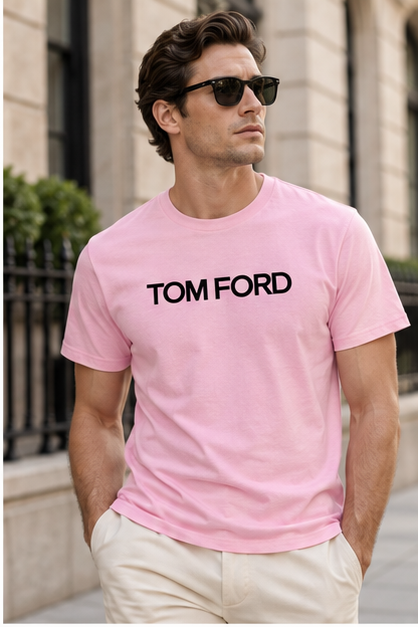Men's Tom Ford Cotton T-Shirt | Color: Pink | Image 3