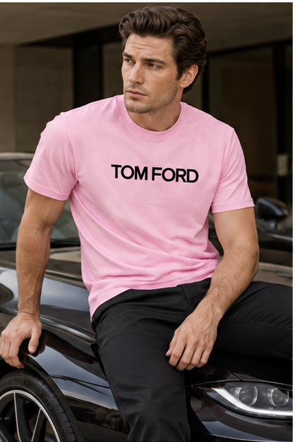 Men's Tom Ford Cotton T-Shirt | Color: Pink | Image 4