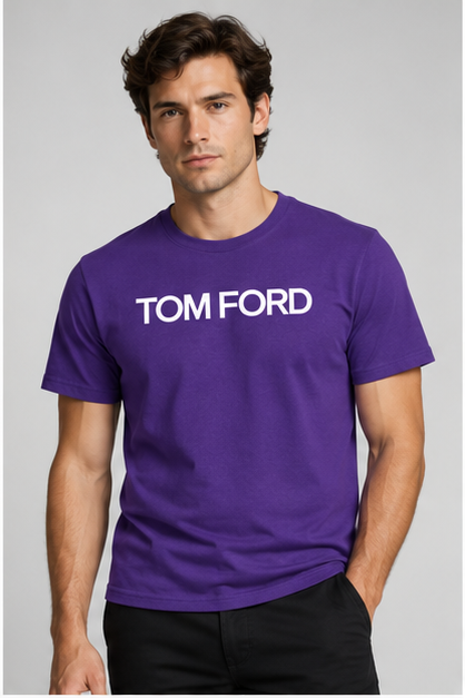 Men's Tom Ford Cotton T-Shirt | Color: Purple | Image 2