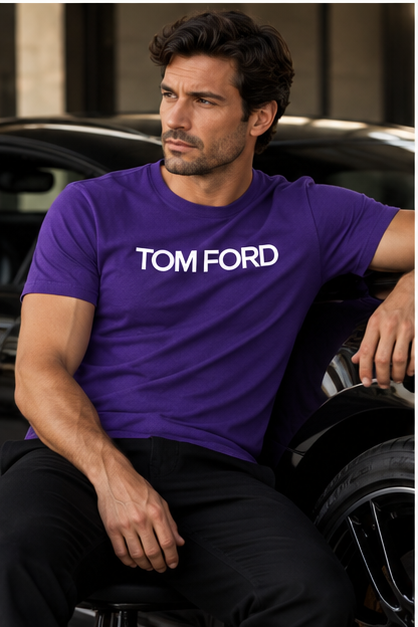 Men's Tom Ford Cotton T-Shirt | Color: Purple | Image 4