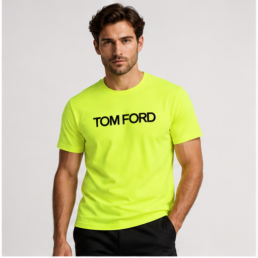 Men's Tom Ford Cotton T-Shirt | Color: Safety Green | Image 2