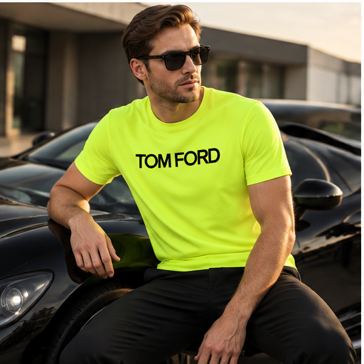 Men's Tom Ford Cotton T-Shirt | Color: Safety Green | Image 4