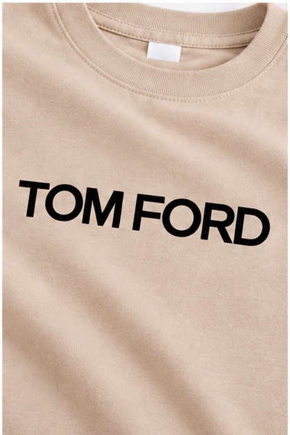 Men's Tom Ford Cotton T-Shirt | Color: Tan | Image 5