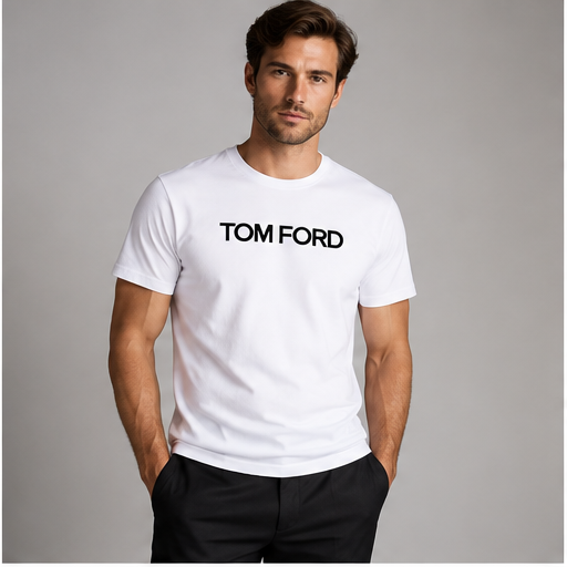 Men's Tom Ford Cotton T-Shirt | Color: White | Image 2
