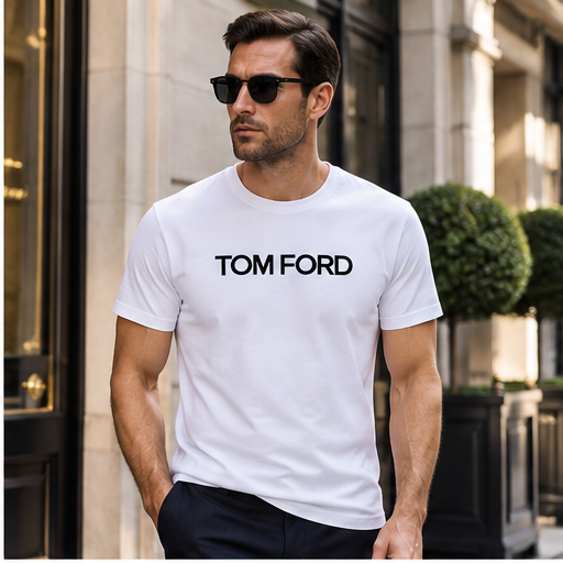Men's Tom Ford Cotton T-Shirt | Color: White | Image 3