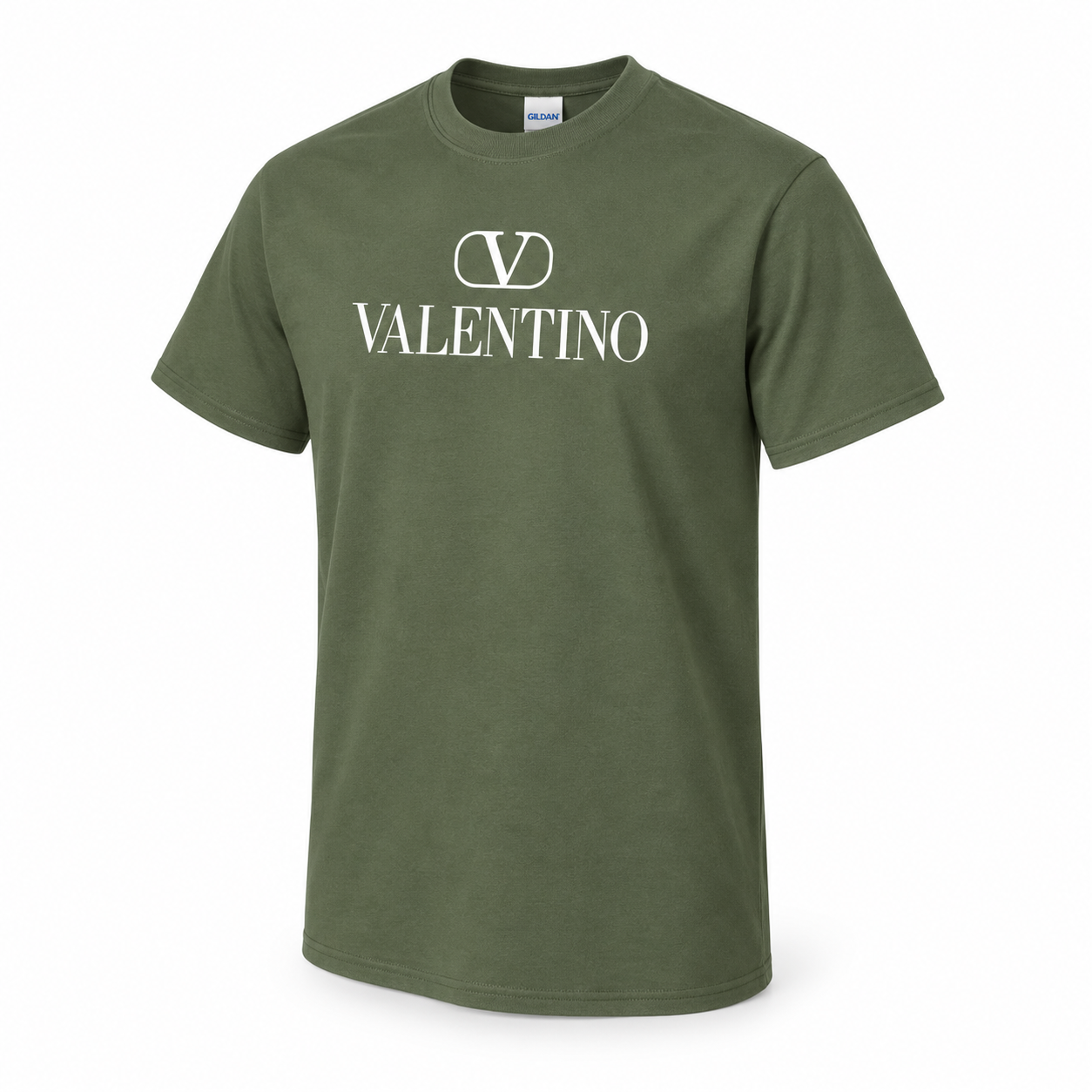 Men's Valentino Cotton T-Shirt | Color: Army Green | Image 3