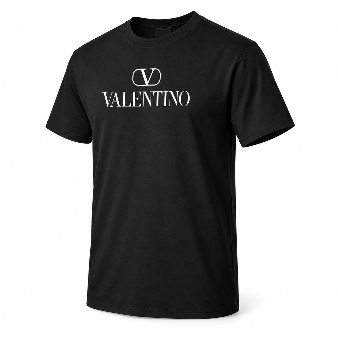 Men's Valentino Cotton T-Shirt | Color: Black | Image 3