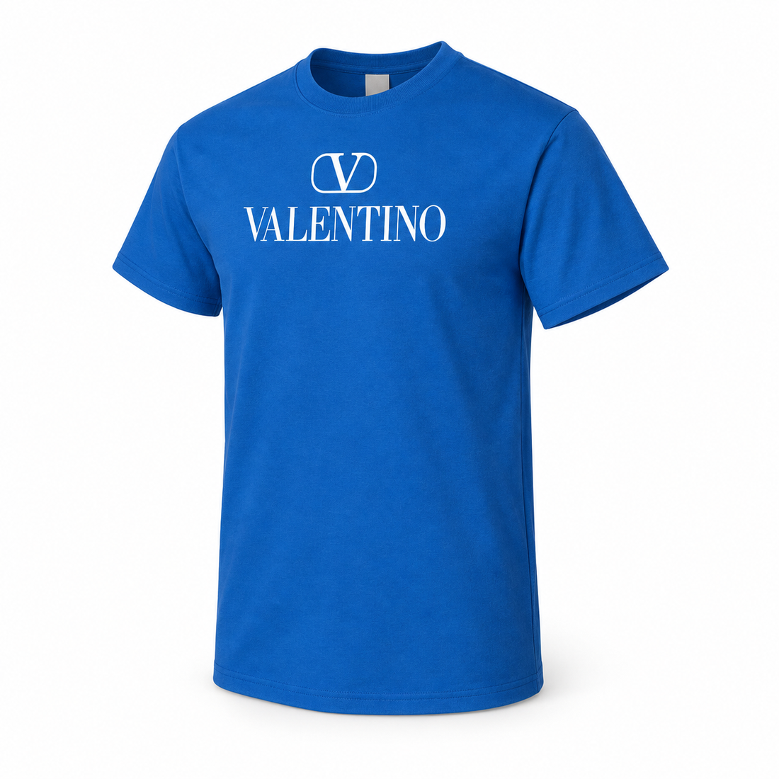 Men's Valentino Cotton T-Shirt | Color: Blue | Image 3