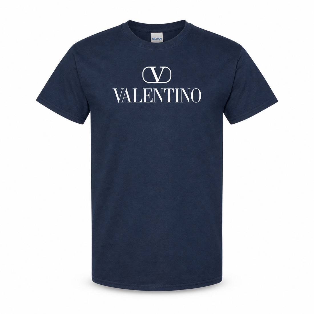 Men's Valentino Cotton T-Shirt | Color: Navy | Image 1