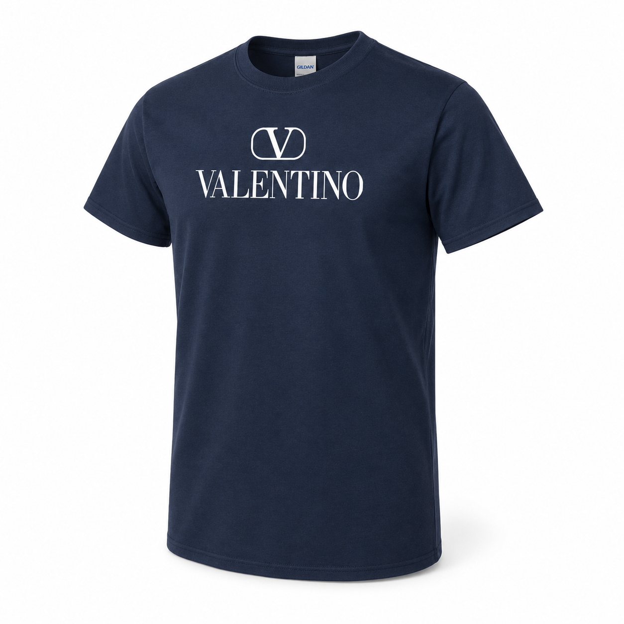 Men's Valentino Cotton T-Shirt | Color: Navy | Image 3