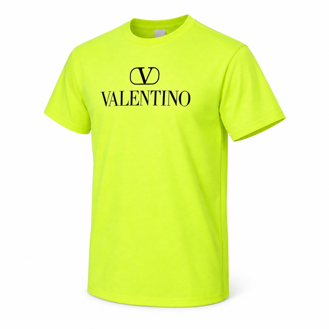Men's Valentino Cotton T-Shirt | Color: Safety Green | Image 3