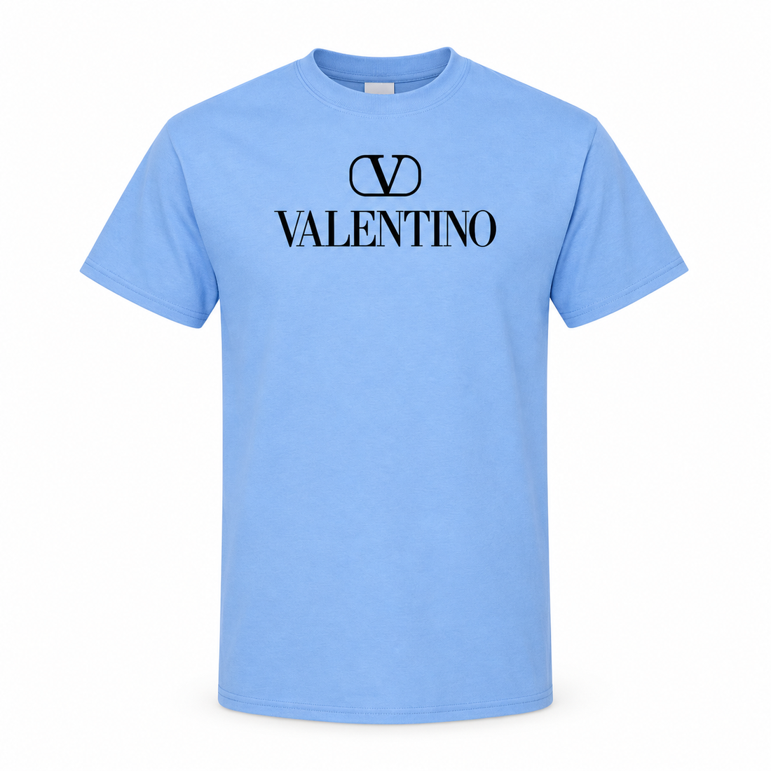 Men's Valentino Cotton T-Shirt | Color: Sky Blue | Image 1