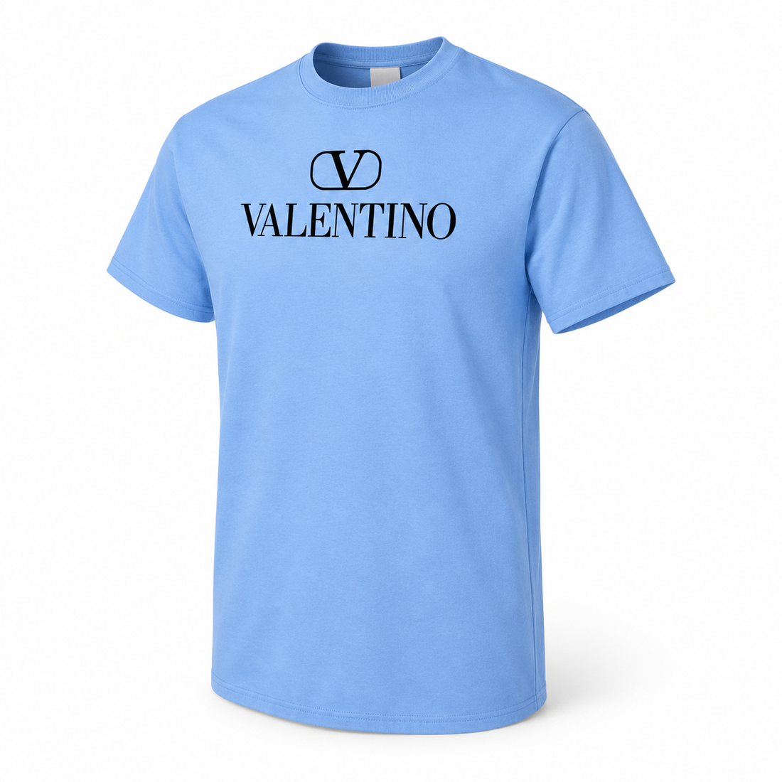 Men's Valentino Cotton T-Shirt | Color: Sky Blue | Image 3