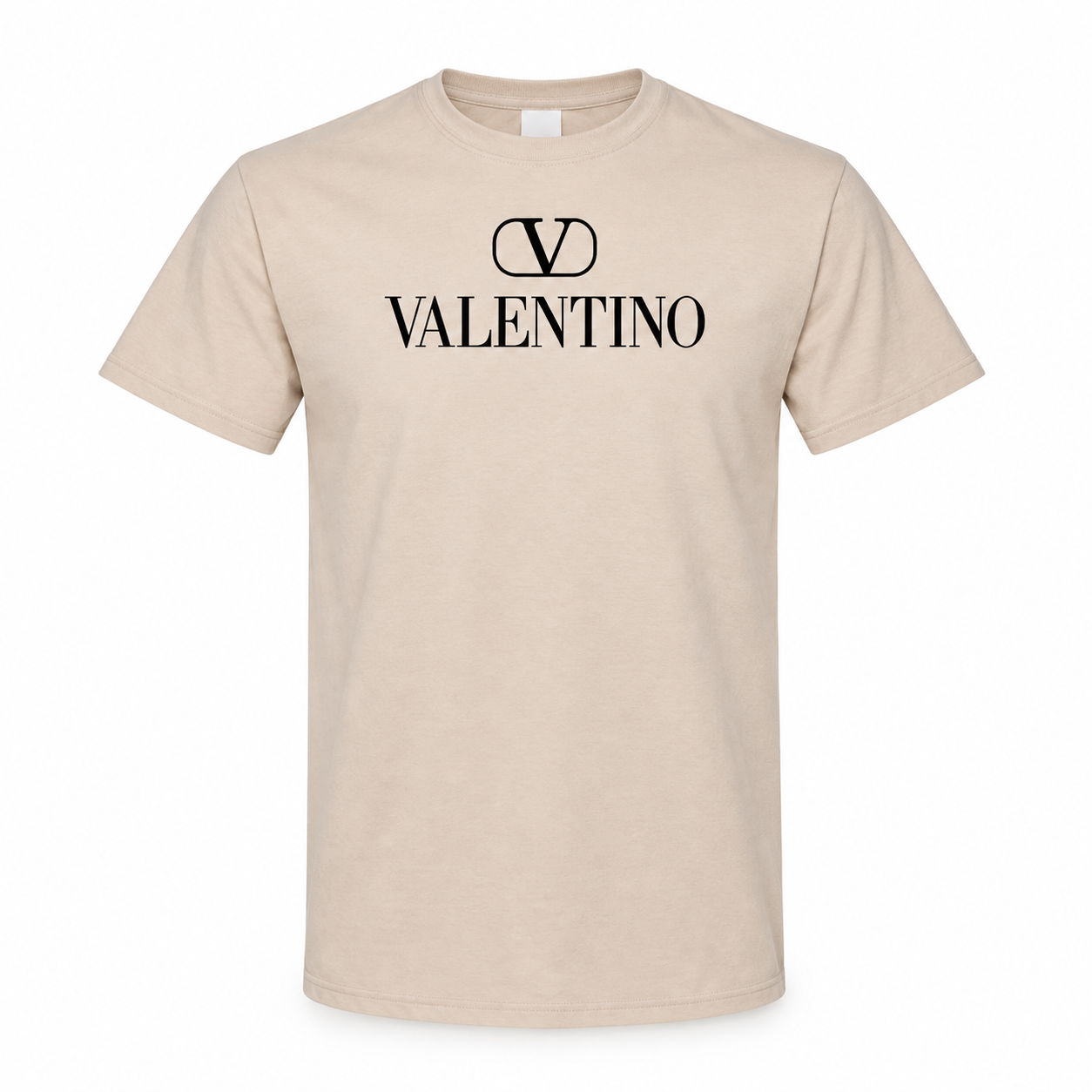 Men's Valentino Cotton T-Shirt | Color: Tan | Image 1
