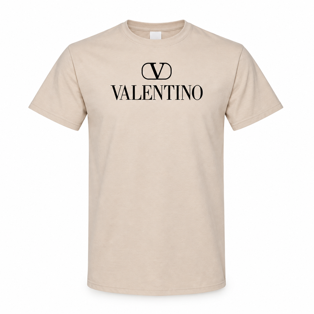 Men's Valentino Cotton T-Shirt | Color: Tan | Image 1