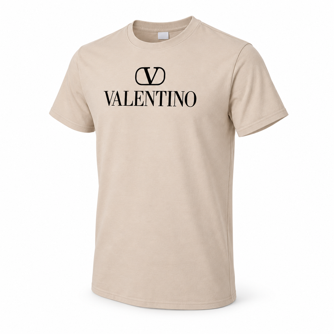 Men's Valentino Cotton T-Shirt | Color: Tan | Image 3